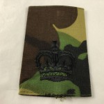 Military Cloth Badge WO2 Crown Only On Camouflage (Combat '95 Uniform) - Lot 677