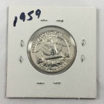1959 US Silver Washington Quarter Dollar Coin - Gem Uncirculated - Lot 325C