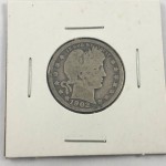 1902-S USA Silver Barber Quarter Dollar Coin - Lot 397C