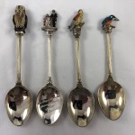 Group of Vintage Bird & Married Couple Silverware Teaspoons - Lot 810C