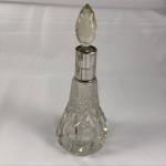 1923 Sterling Silver Collar Hobnail Cut Glass Perfume Bottle - Lot 235W